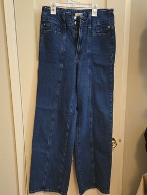 Universal Thread Dark Blue High-Rise Wide-Leg Jeans Size 8R